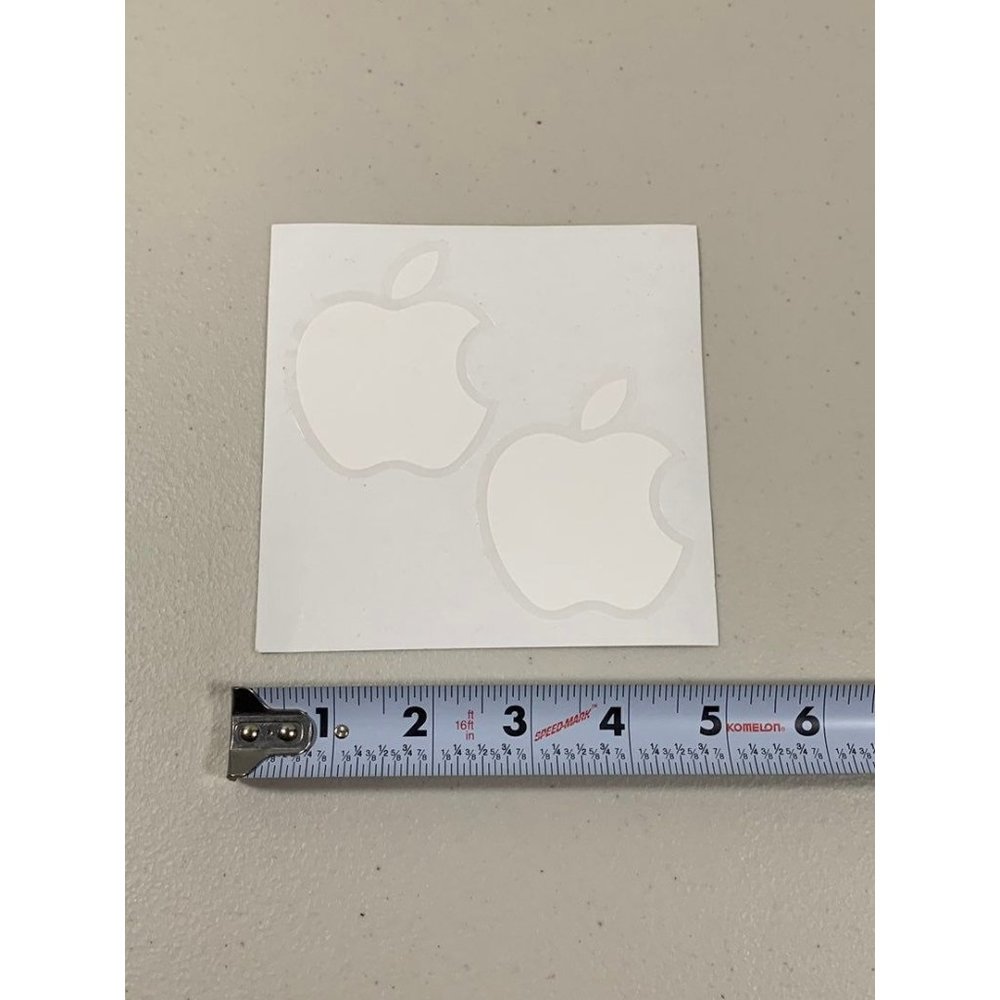 2 New White Genuine Apple Stickers Decals iPhone iPod iPad